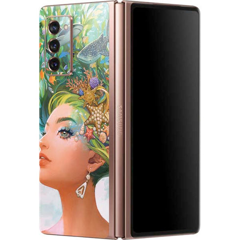 Mermaid with Sea Stars in Her Hair by Ivy Dolamore Galaxy Z Fold2 5G Skin