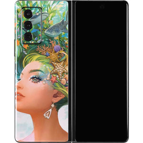 Mermaid with Sea Stars in Her Hair by Ivy Dolamore Galaxy Z Fold2 5G Skin