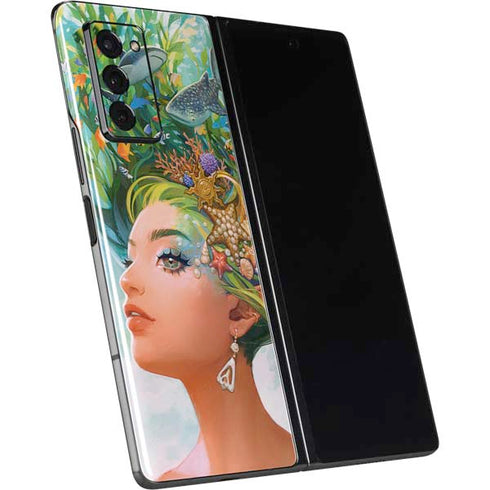 Mermaid with Sea Stars in Her Hair by Ivy Dolamore Galaxy Z Fold2 5G Skin