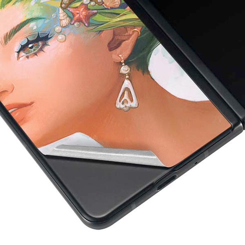 Mermaid with Sea Stars in Her Hair by Ivy Dolamore Galaxy Z Fold3 5G Skin