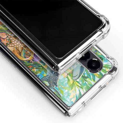 Mermaid with Sea Stars in Her Hair by Ivy Dolamore Galaxy Z Fold4 5G Clear Case