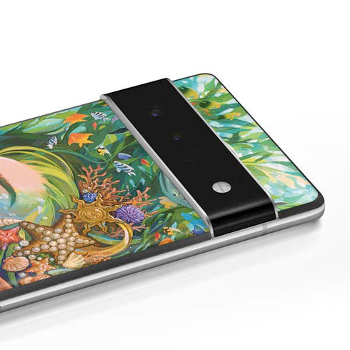 Mermaid with Sea Stars in Her Hair by Ivy Dolamore Google Pixel 6 Skin