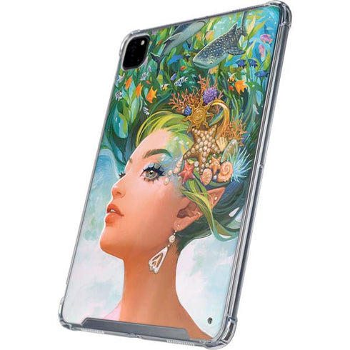 Mermaid with Sea Stars in Her Hair by Ivy Dolamore iPad Pro 12.9in (2020) Clear Case