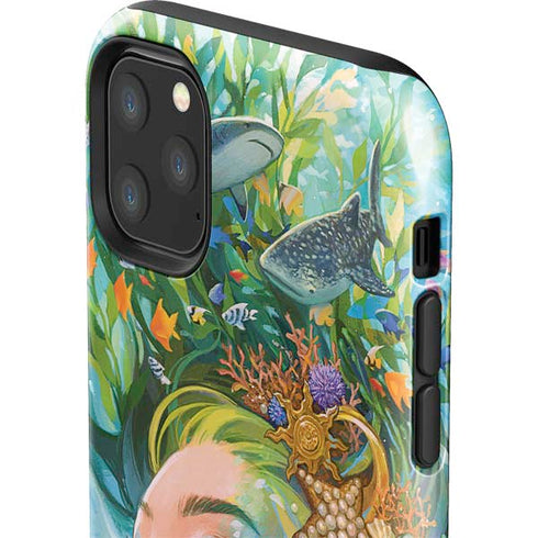Mermaid with Sea Stars in Her Hair by Ivy Dolamore iPhone 11 Pro Max Impact Case