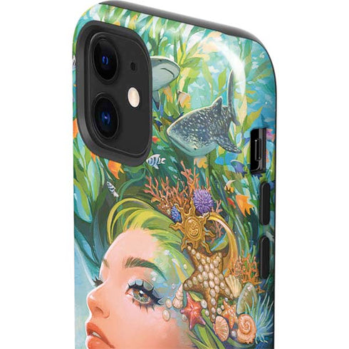 Mermaid with Sea Stars in Her Hair by Ivy Dolamore iPhone 12 Impact Case