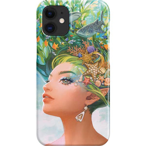 Mermaid with Sea Stars in Her Hair by Ivy Dolamore iPhone 12 Mini Lite Case