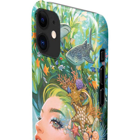 Mermaid with Sea Stars in Her Hair by Ivy Dolamore iPhone 12 Mini Lite Case