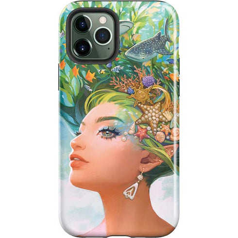 Mermaid with Sea Stars in Her Hair by Ivy Dolamore iPhone 12 Pro Impact Case