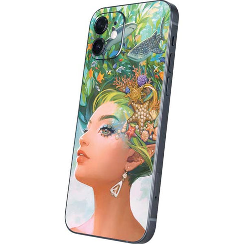 Mermaid with Sea Stars in Her Hair by Ivy Dolamore iPhone 12 Skin