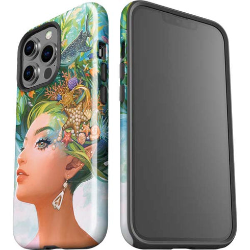 Mermaid with Sea Stars in Her Hair by Ivy Dolamore iPhone 15 Pro Impact Case