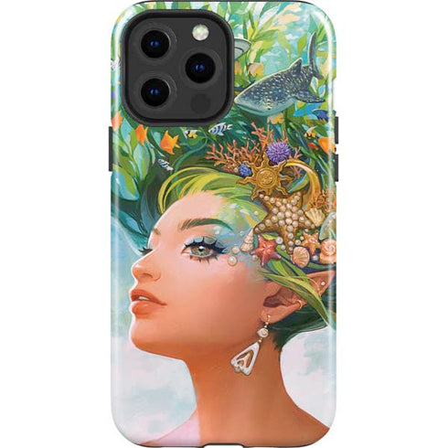 Mermaid with Sea Stars in Her Hair by Ivy Dolamore iPhone 15 Pro Max Impact Case