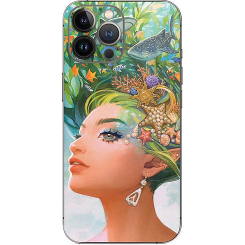Mermaid with Sea Stars in Her Hair by Ivy Dolamore iPhone 14 Pro Max Skin