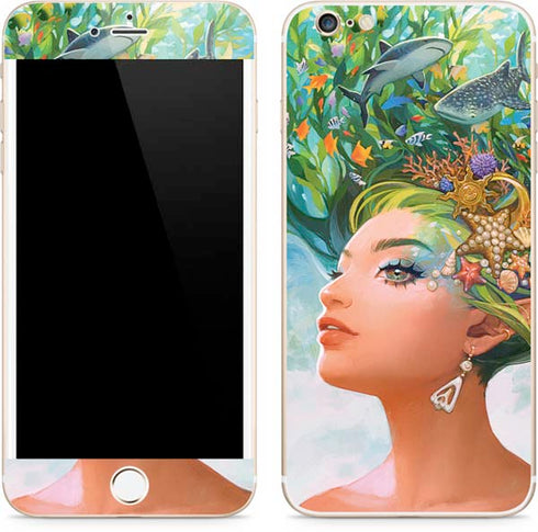 Mermaid with Sea Stars in Her Hair by Ivy Dolamore iPhone 6/6s Plus Skin