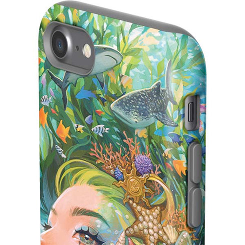 Mermaid with Sea Stars in Her Hair by Ivy Dolamore iPhone SE (2nd & 3rd Gen) Pro Case