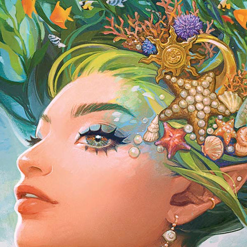 Mermaid with Sea Stars in Her Hair by Ivy Dolamore iPhone X Pro Case