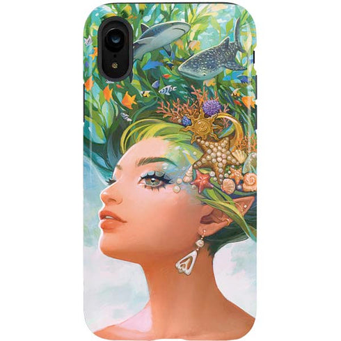 Mermaid with Sea Stars in Her Hair by Ivy Dolamore iPhone XR Pro Case