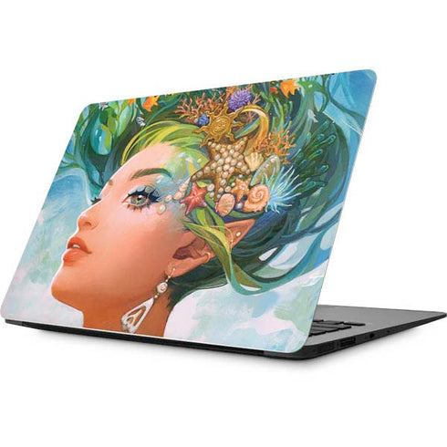 Mermaid with Sea Stars in Her Hair by Ivy Dolamore Apple MacBook Skin