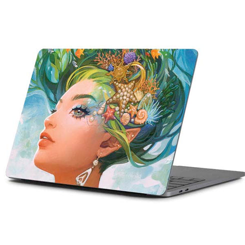 Mermaid with Sea Stars in Her Hair by Ivy Dolamore Apple MacBook Pro 13-inch Skin