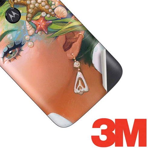 Mermaid with Sea Stars in Her Hair by Ivy Dolamore Moto E5 Play Skin