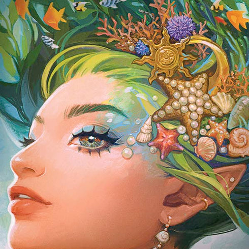 Mermaid with Sea Stars in Her Hair by Ivy Dolamore Moto G6 Skin