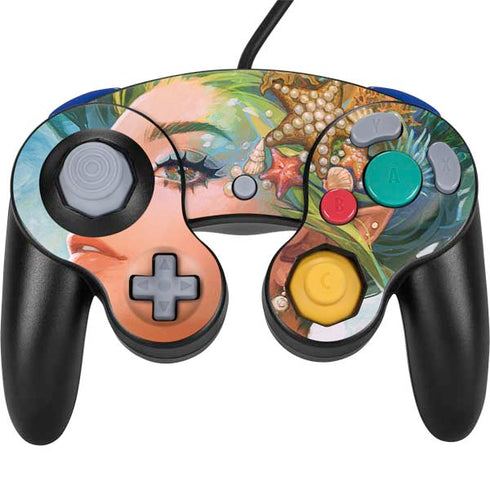 Mermaid with Sea Stars in Her Hair by Ivy Dolamore Nintendo GameCube Controller Skin
