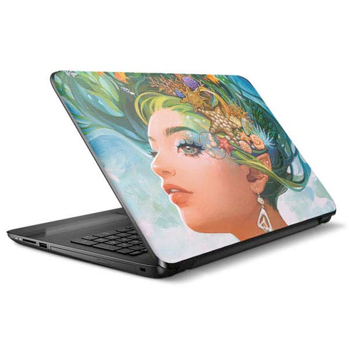 Mermaid with Sea Stars in Her Hair by Ivy Dolamore HP Notebook Skin