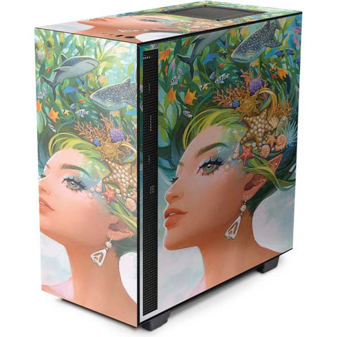 Mermaid with Sea Stars in Her Hair by Ivy Dolamore NZXT H510 Compact ATX Mid-Tower Case Skin