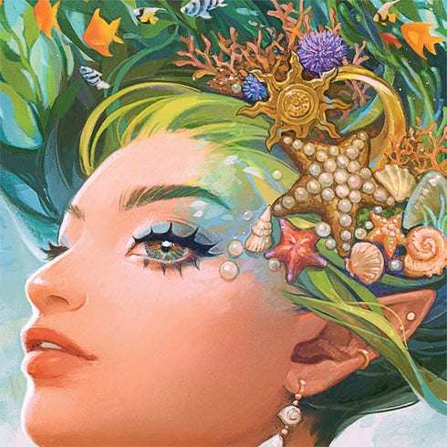 Mermaid with Sea Stars in Her Hair by Ivy Dolamore Otterbox Commuter Galaxy Skin