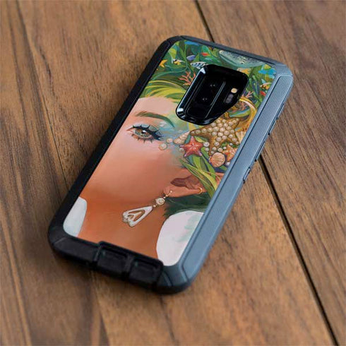 Mermaid with Sea Stars in Her Hair by Ivy Dolamore Otterbox Defender Galaxy Skin