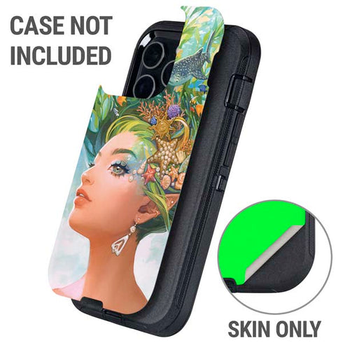 Mermaid with Sea Stars in Her Hair by Ivy Dolamore Otterbox Defender iPhone Skin