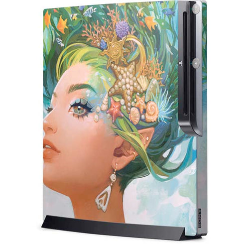 Mermaid with Sea Stars in Her Hair by Ivy Dolamore Playstation 3 & PS3 Slim Skin