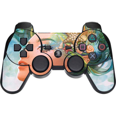 Mermaid with Sea Stars in Her Hair by Ivy Dolamore PS3 Dual Shock wireless controller Skin