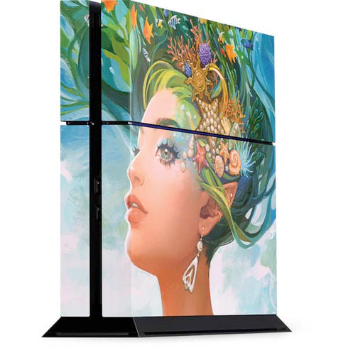 Mermaid with Sea Stars in Her Hair by Ivy Dolamore PS4 Console Skin