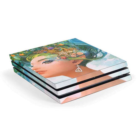 Mermaid with Sea Stars in Her Hair by Ivy Dolamore PS4 Pro Console Skin