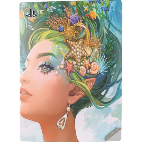 Mermaid with Sea Stars in Her Hair by Ivy Dolamore PS5 Digital Edition Console Skin