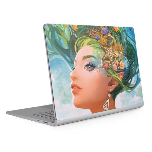 Mermaid with Sea Stars in Her Hair by Ivy Dolamore Surface Book 2 15in Skin
