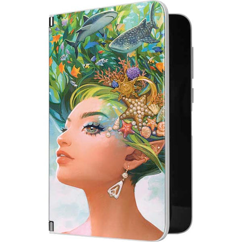 Mermaid with Sea Stars in Her Hair by Ivy Dolamore Surface Duo Skin