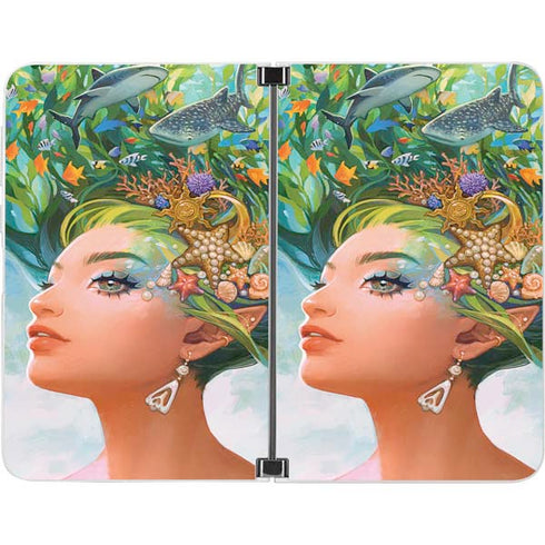 Mermaid with Sea Stars in Her Hair by Ivy Dolamore Surface Duo Skin