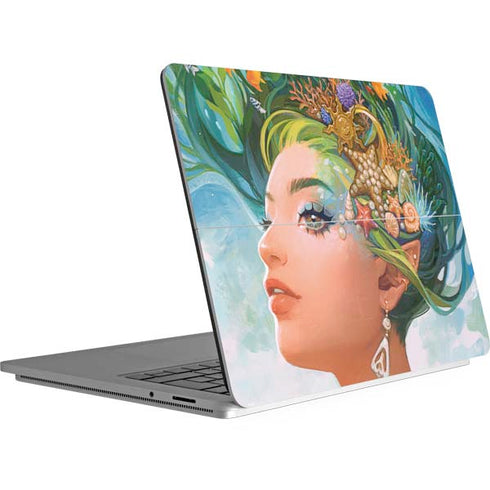 Mermaid with Sea Stars in Her Hair by Ivy Dolamore Surface Laptop Studio Skin
