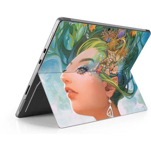 Mermaid with Sea Stars in Her Hair by Ivy Dolamore Surface Pro 9 Skin