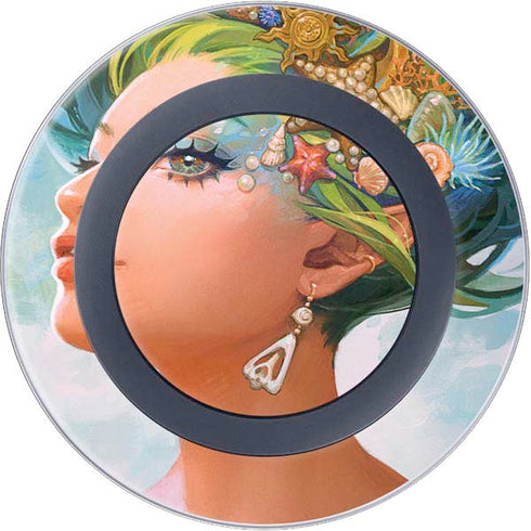Mermaid with Sea Stars in Her Hair by Ivy Dolamore Wireless Charger Skin