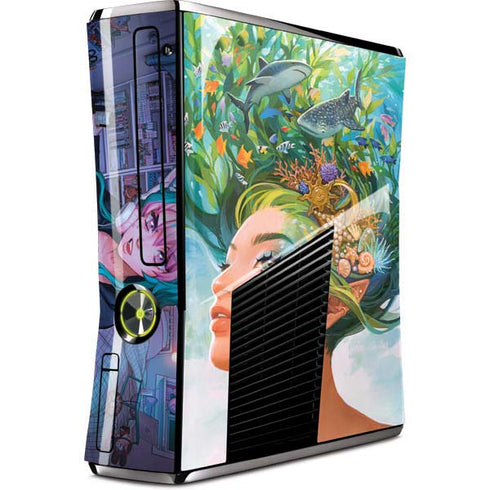 Mermaid with Sea Stars in Her Hair by Ivy Dolamore Xbox 360 Slim (2010) Skin