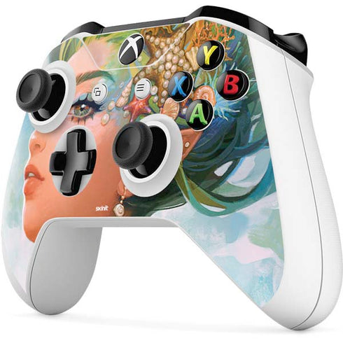 Mermaid with Sea Stars in Her Hair by Ivy Dolamore Xbox One S All-Digital Edition Bundle Skin