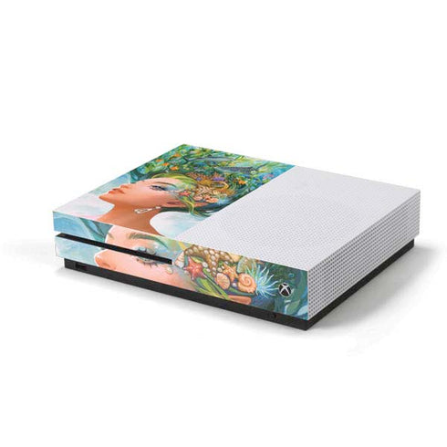 Mermaid with Sea Stars in Her Hair by Ivy Dolamore Xbox One S Console Skin