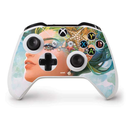 Mermaid with Sea Stars in Her Hair by Ivy Dolamore Xbox One S Controller Skin