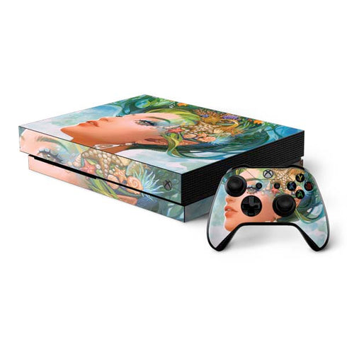 Mermaid with Sea Stars in Her Hair by Ivy Dolamore Xbox One X Bundle Skin