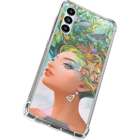 Mermaid with Sea Stars in Her Hair by Ivy Dolamore Galaxy A15 5G Clear Case