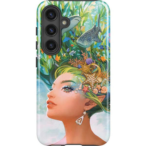 Mermaid with Sea Stars in Her Hair by Ivy Dolamore Galaxy S24 Impact Case