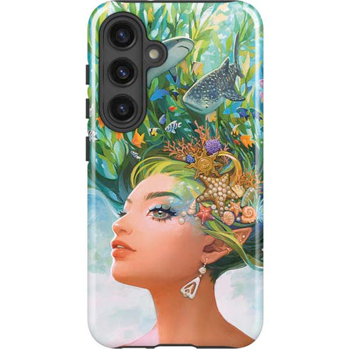 Mermaid with Sea Stars in Her Hair by Ivy Dolamore Galaxy S24 Plus Impact Case