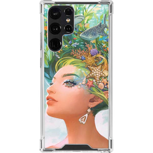Mermaid with Sea Stars in Her Hair by Ivy Dolamore Galaxy S24 Ultra Clear Case
